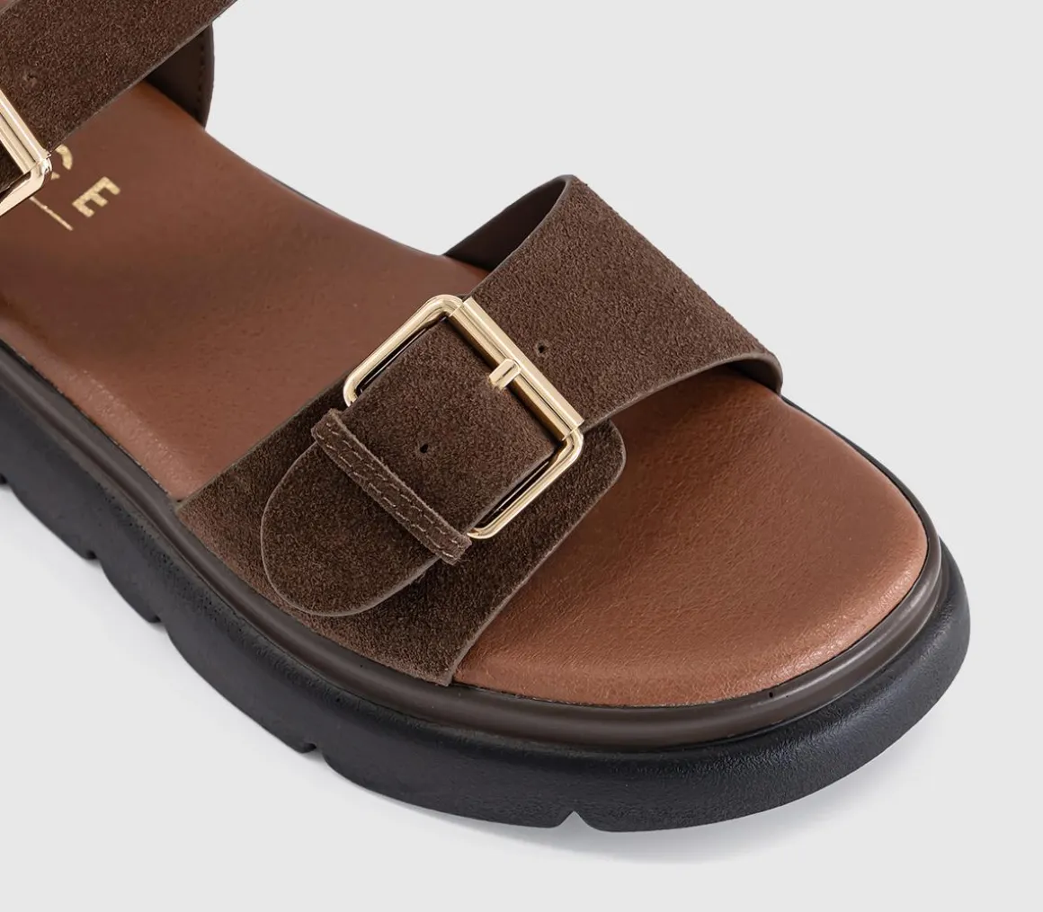 Sage Buckle Detail Platform Sandals