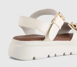 Sage Buckle Detail Platform Sandals