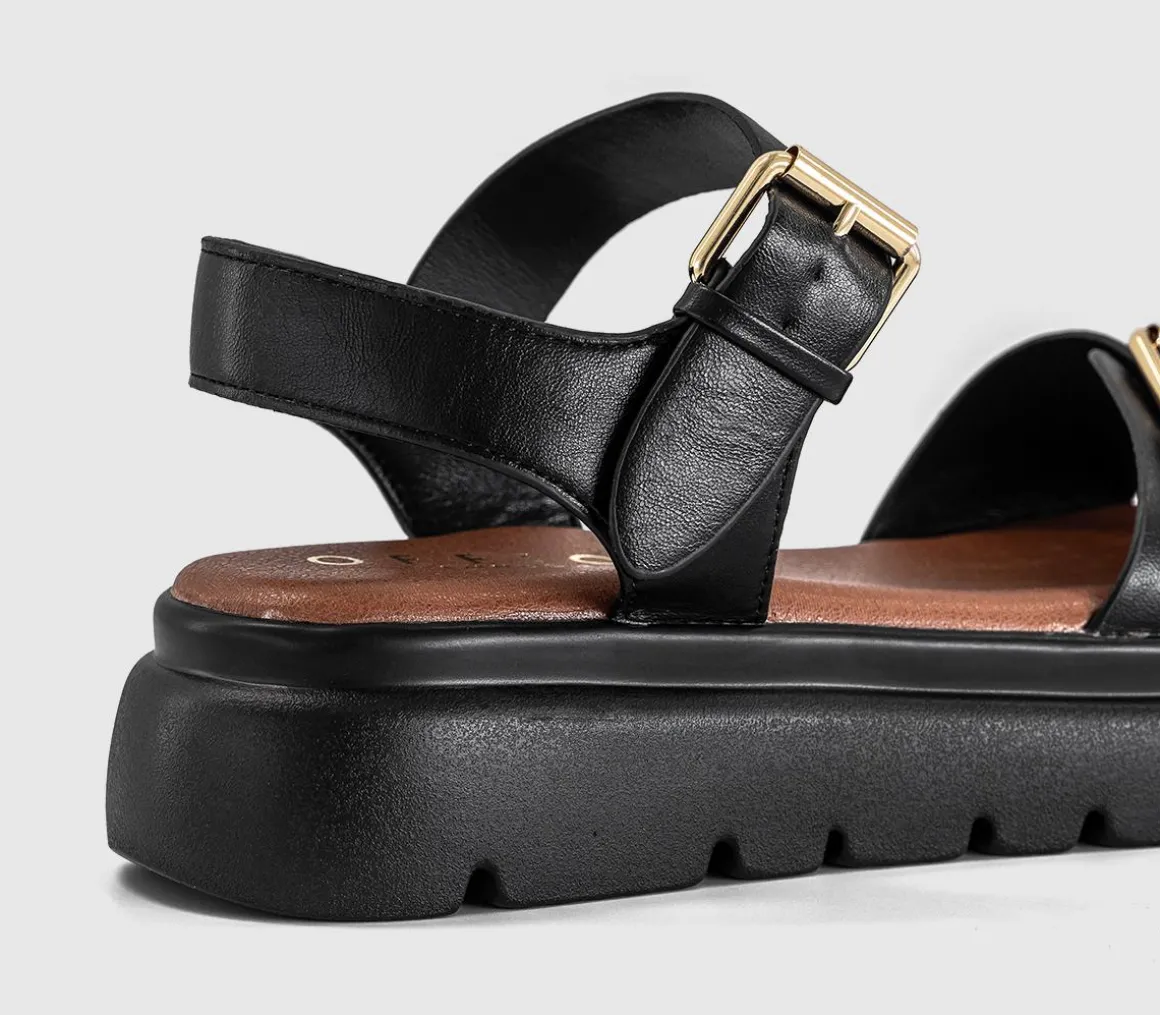 Sage Buckle Detail Platform Sandals