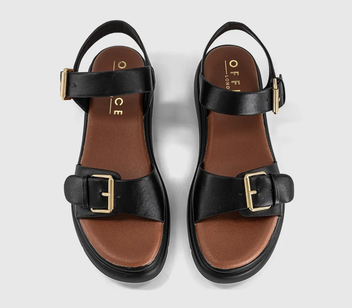 Sage Buckle Detail Platform Sandals