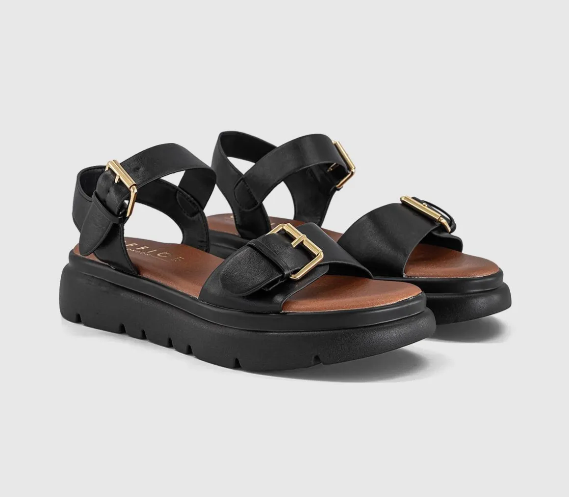 Sage Buckle Detail Platform Sandals