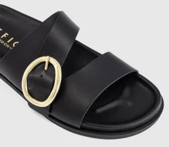 Salsa Buckle Trim Footbed Sliders