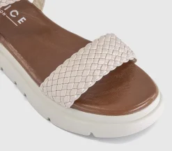 Salute Woven Double Strap Platform Sandals