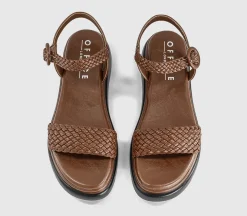 Salute Woven Double Strap Platform Sandals