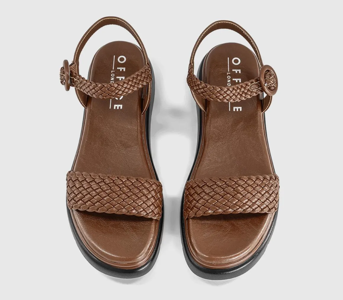 Salute Woven Double Strap Platform Sandals