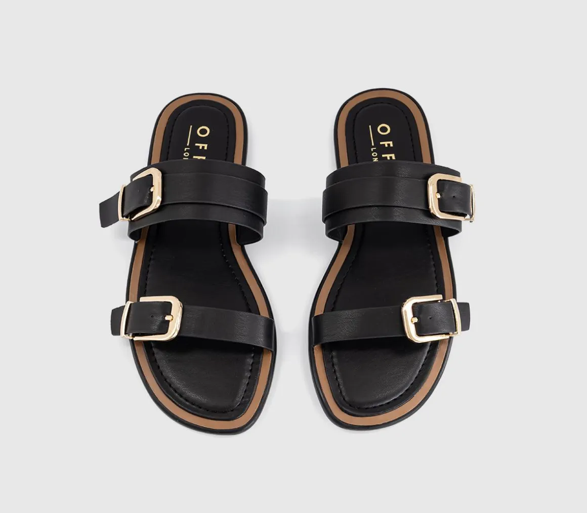 San Francisco Double Buckle Flat Sliders