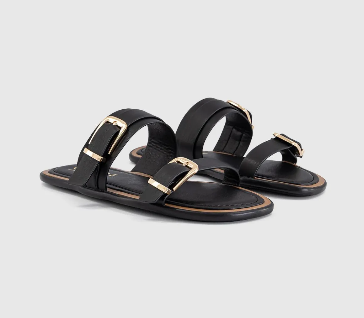 San Francisco Double Buckle Flat Sliders