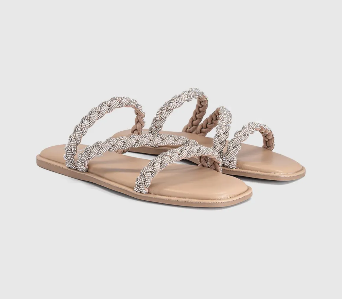 Sapphire Asymmetric Embellished Slide
