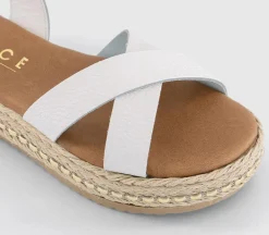 Sassy Cross Strap Espadrille Flatforms