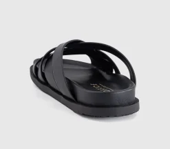 Saxon Cross Strap Footbed Sliders
