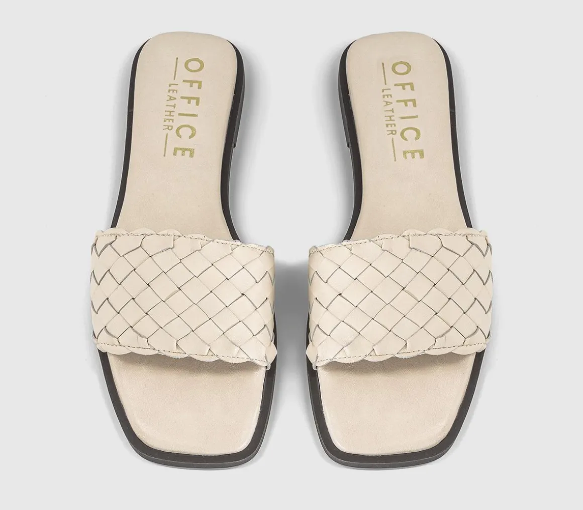 Scottie Leather Weave Sliders