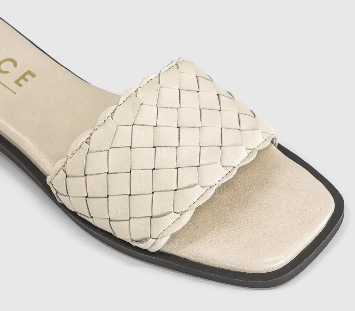 Scottie Leather Weave Sliders