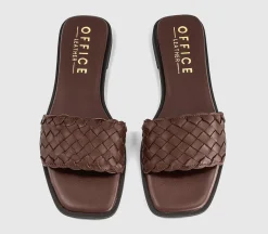 Scottie Leather Weave Sliders