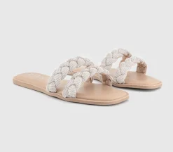 Secretly Embellished Plaited Double Band Slides