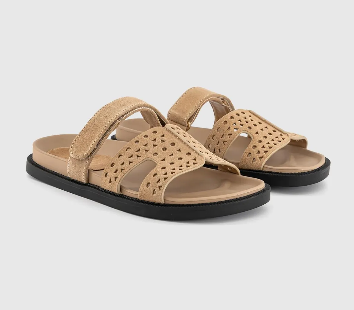 Serena Cut Out Two Strap Footbed Sandals
