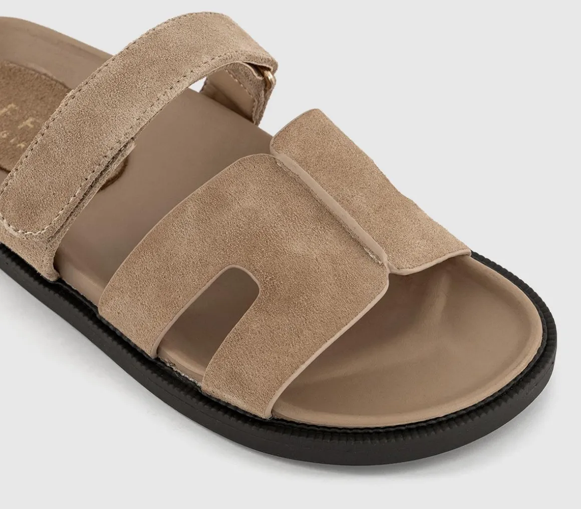 Serena Cut Out Two Strap Footbed Sandals