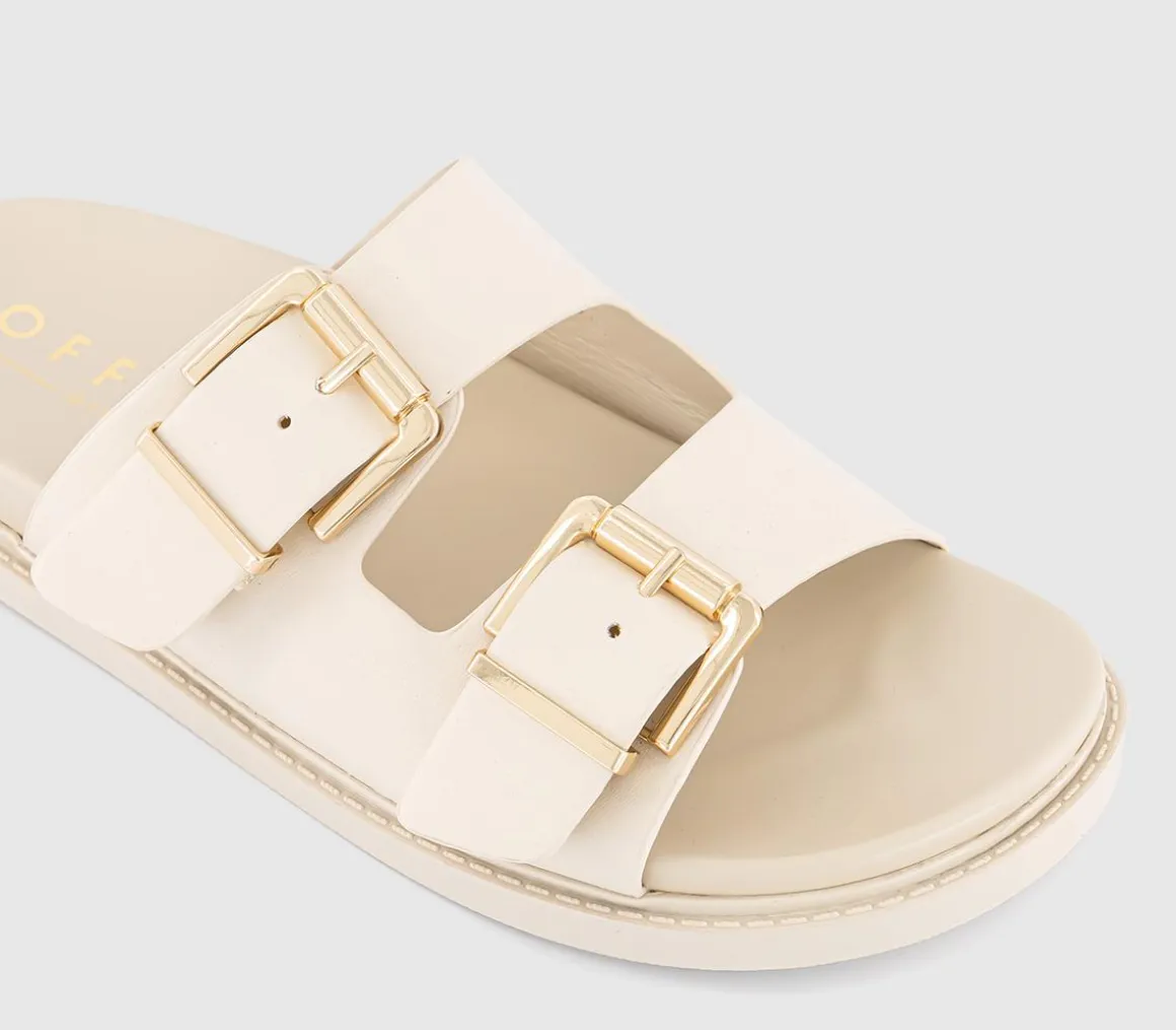 Shae Double Buckle Footbed Sliders