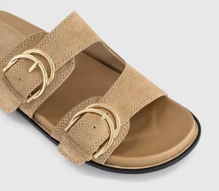 Shania Double Buckle Footbed Sandals