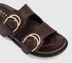 Shania Double Buckle Footbed Sandals