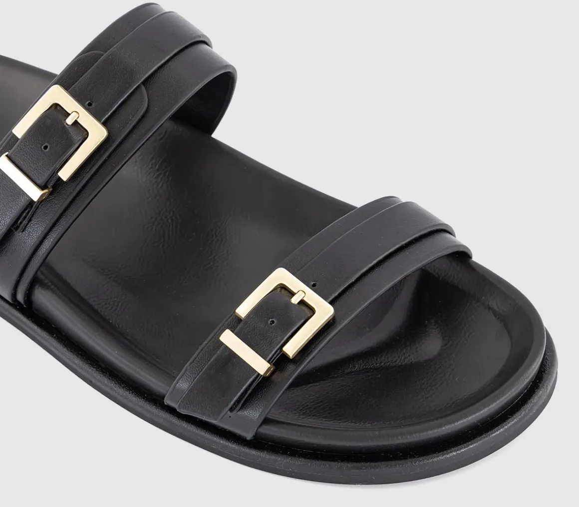 Shine Double Band Footbed Sliders