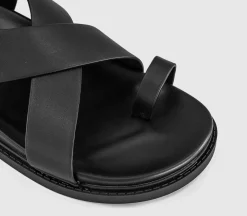 Simone Toe Loop Ankle Strap Footbed Sandals
