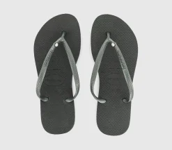 Slim Crystal Flip Flops