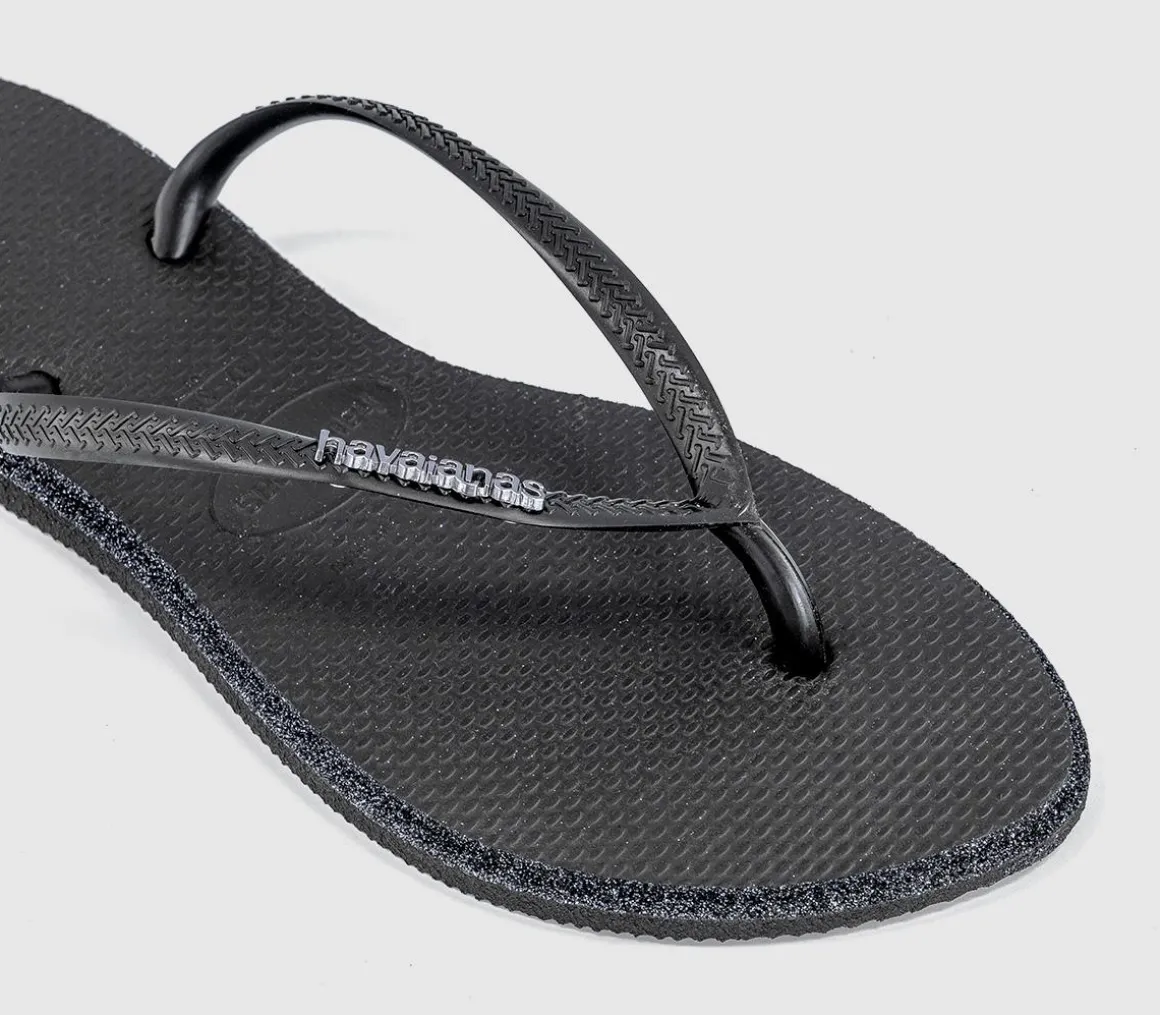 Slim Point Glitter Flip Flops