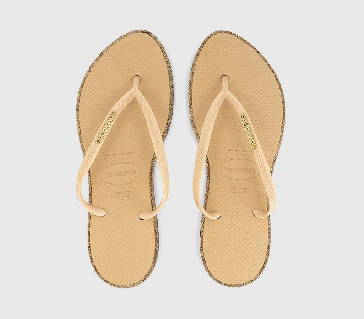 Slim Point Glitter Flip Flops