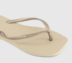 Slim Square Flip Flops
