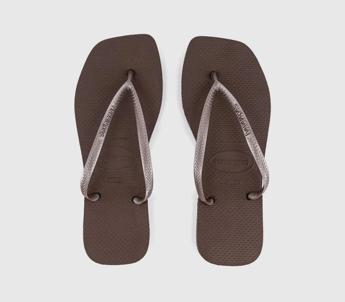 Slim Square Flip Flops