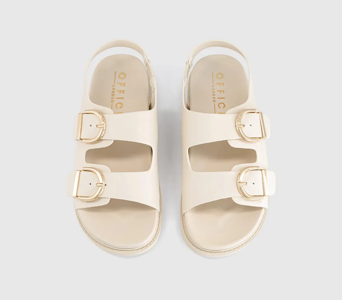 Sophie Double Buckle Strap Slingback Footbed Sandals