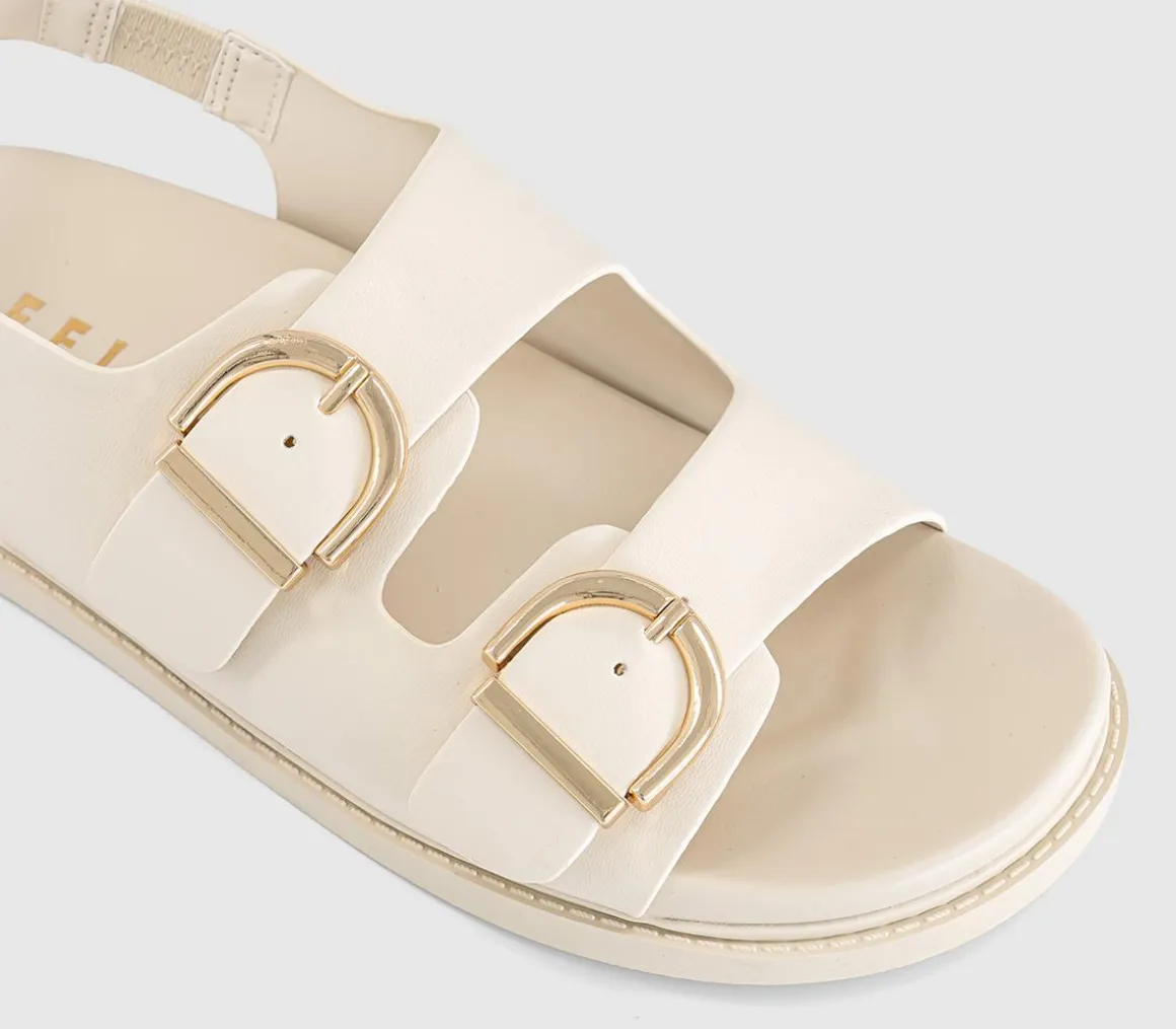 Sophie Double Buckle Strap Slingback Footbed Sandals