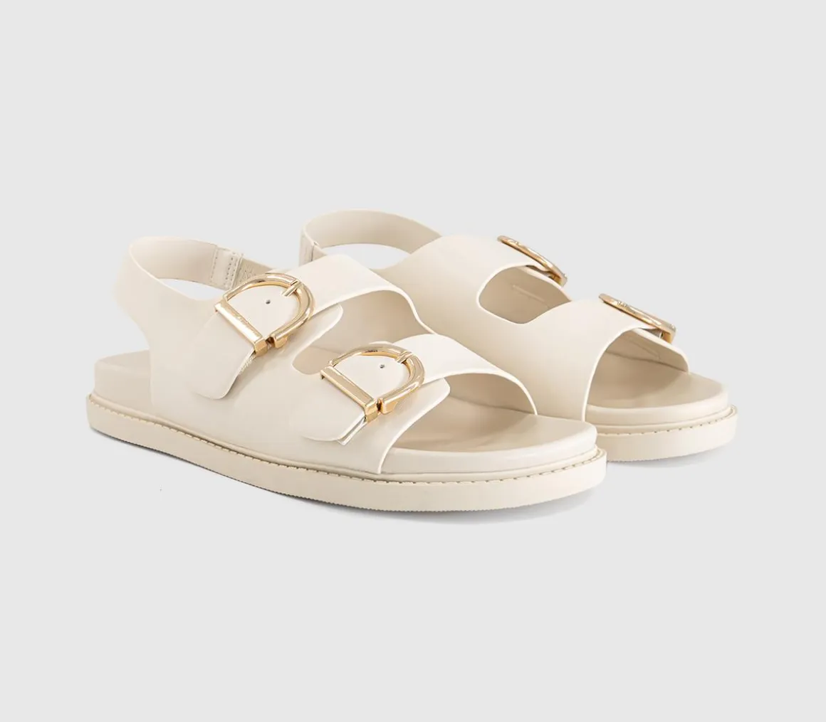 Sophie Double Buckle Strap Slingback Footbed Sandals