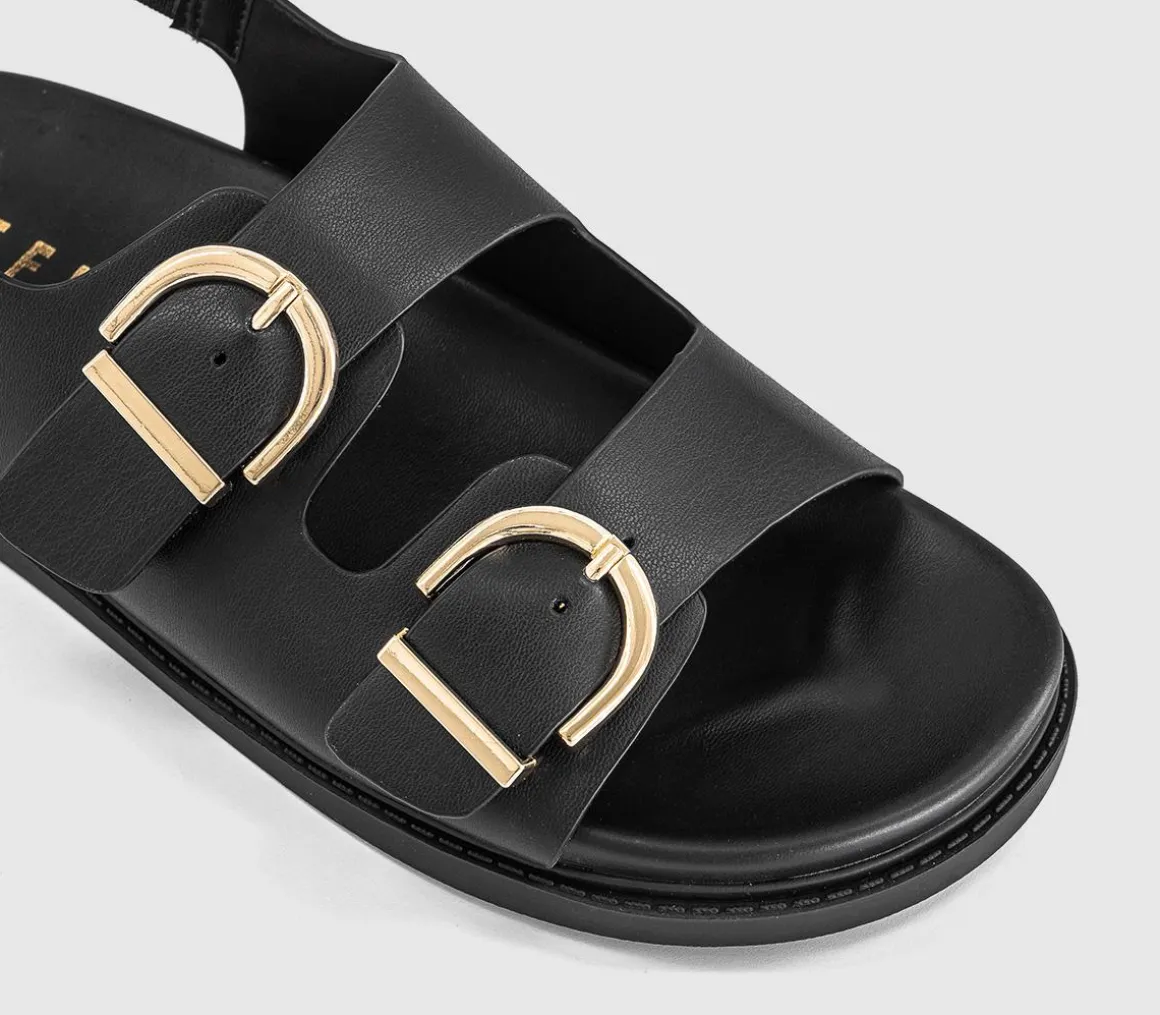 Sophie Double Buckle Strap Slingback Footbed Sandals