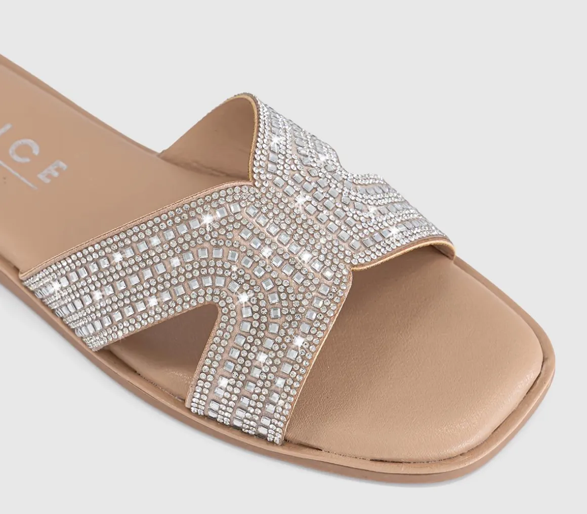Sparkle Embellished Slide Sandals