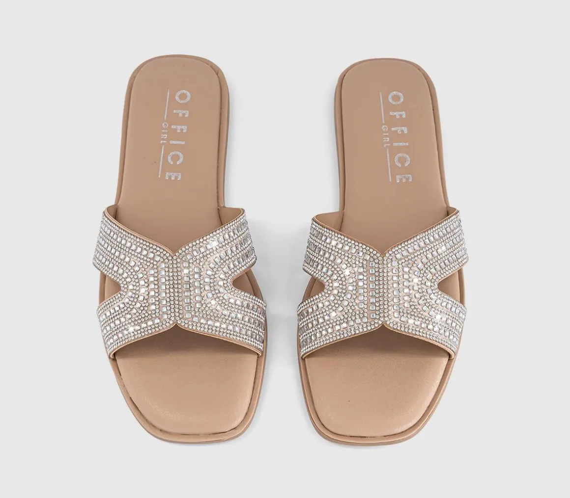 Sparkle Embellished Slide Sandals