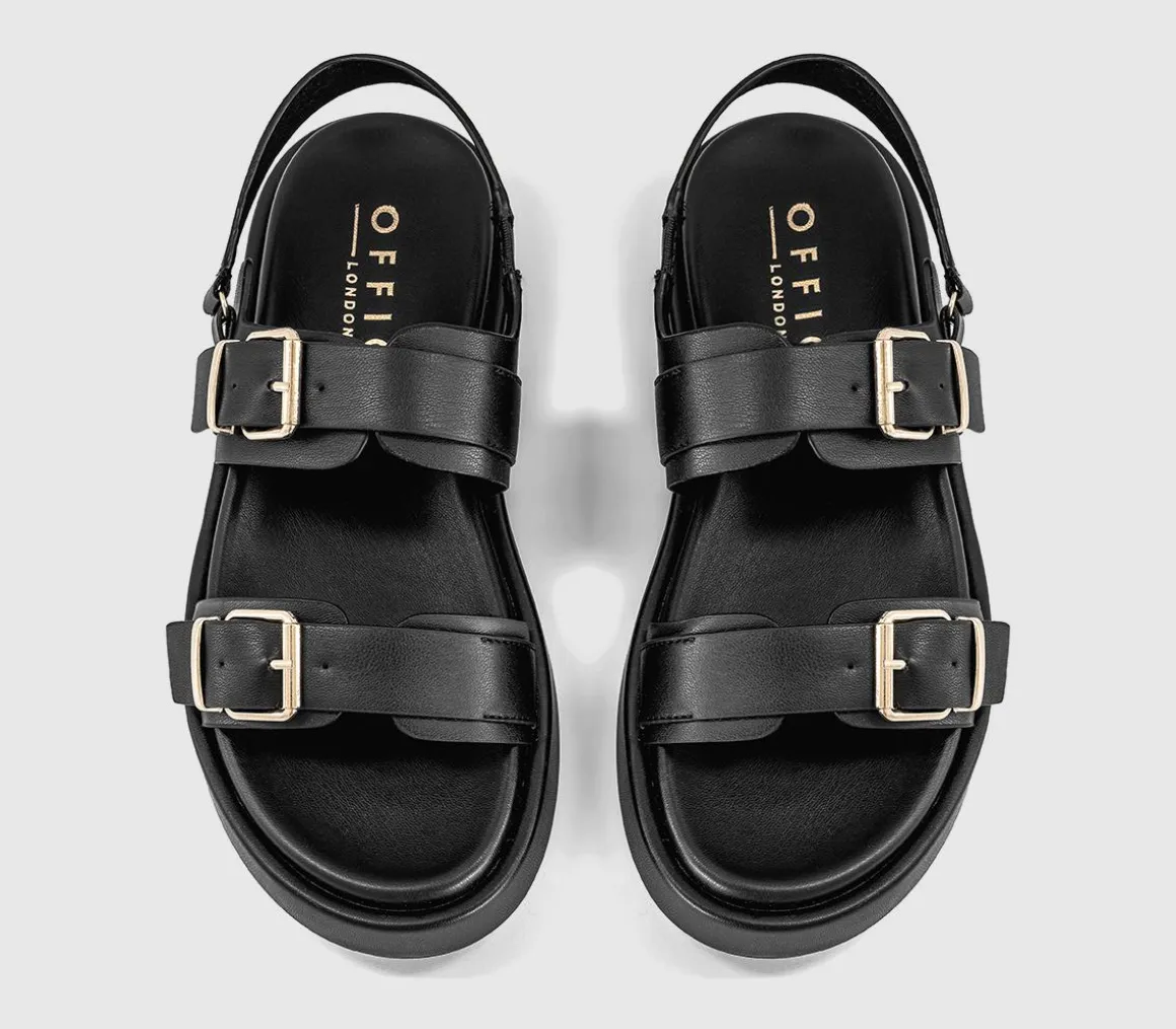 Springs Double Buckle Platform Sandals