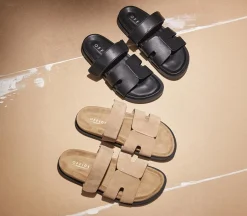 Stepney Cut Out Two Strap Footbed Sandals