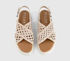 Suki Woven Cross Over Platform Sandals