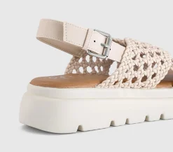 Suki Woven Cross Over Platform Sandals