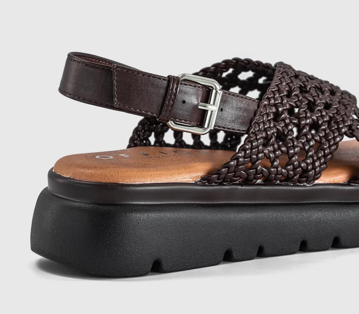 Suki Woven Cross Over Platform Sandals