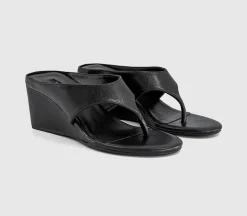 Swift Toe Post Wedge Heels