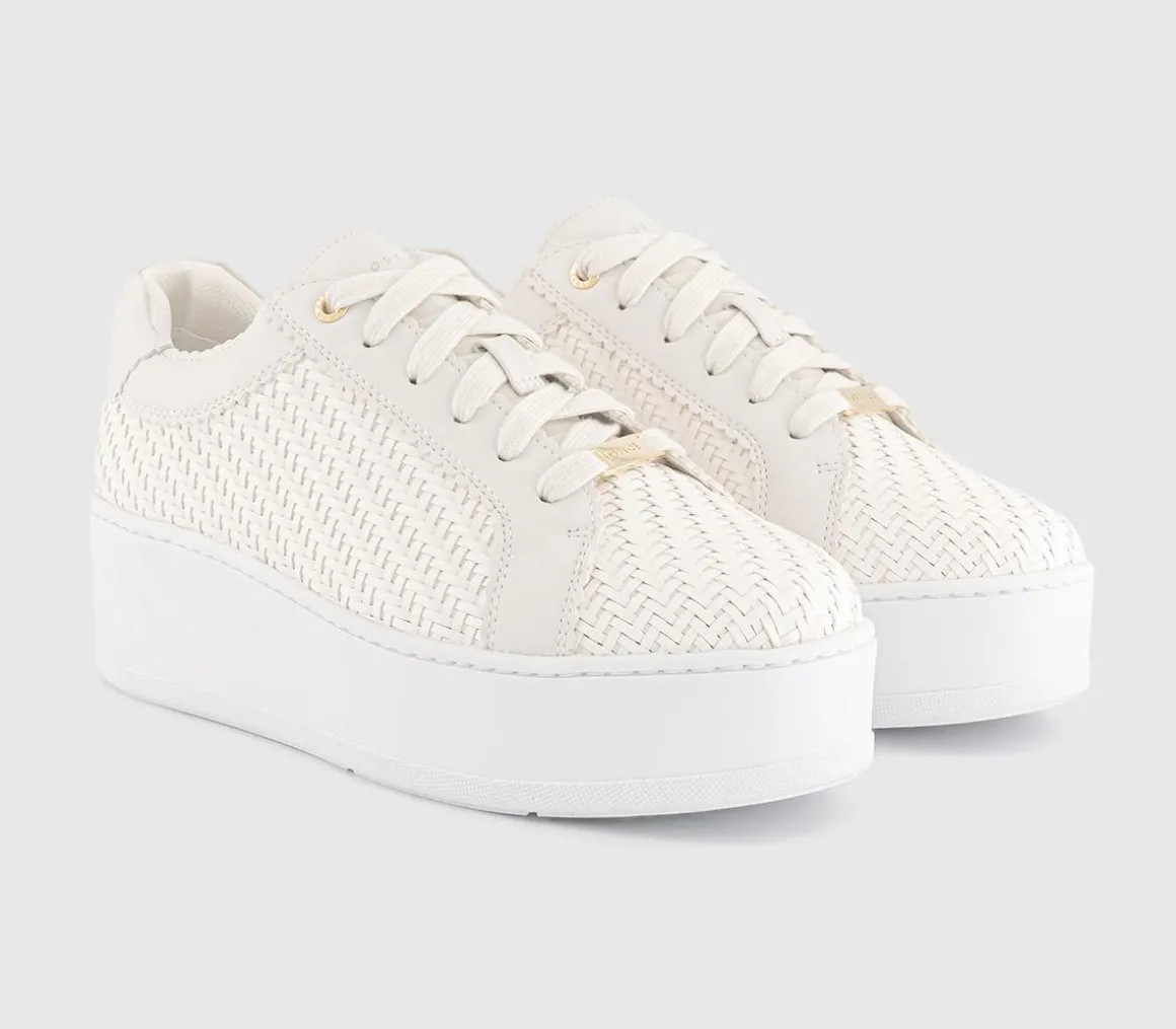 Tizzy Woven Platform Lace Up Trainers