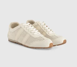 Tropical Mesh Slim Sole Lace Up Trainers